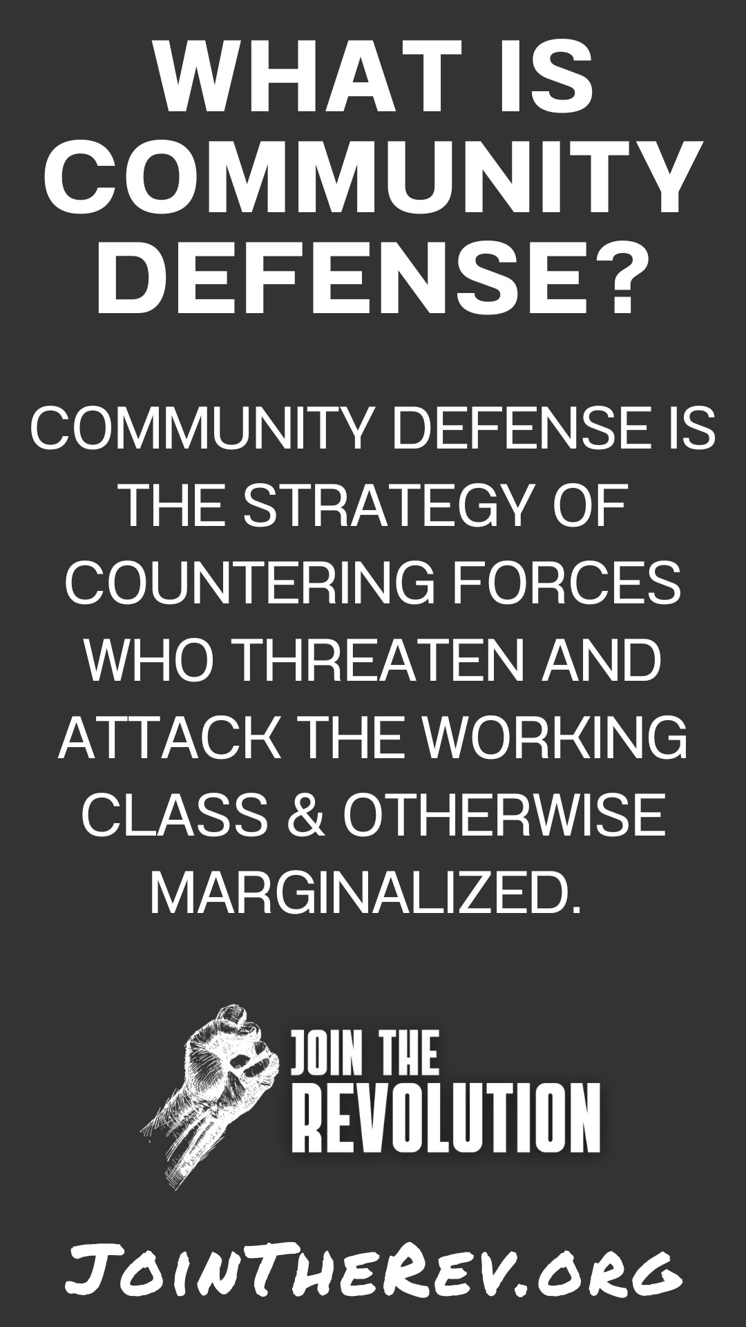 The Basics of Organizing Community Defense Page 1